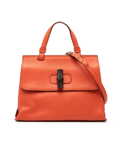 Pre-Loved by Azura Reborn - Pre-Loved Small Leather Bamboo Daily Satchel