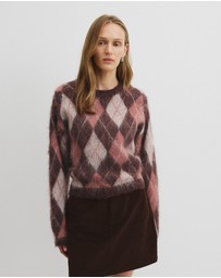 Country Road - Argyle Crew Neck Knit