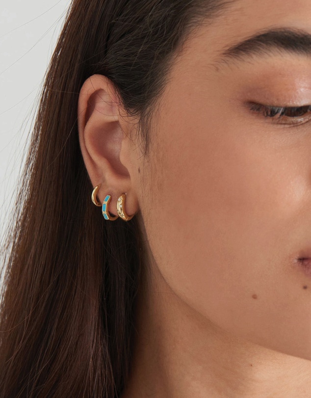 Ania Haie - Gold Smooth Huggie Hoop Earrings