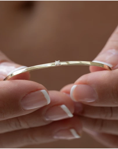 Luna Rae - Solid Gold - Horizon Bangle