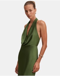 Forever New - Becca Cowl Halter Neck Satin Gown