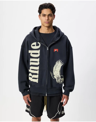 RHUDE - Eagle Pass Zip-Up Hoodie