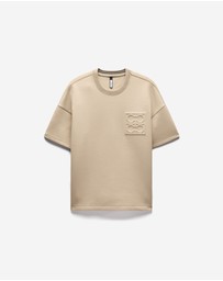 Calibre - Embossed Logo Short Sleeve Sweat Top Dune