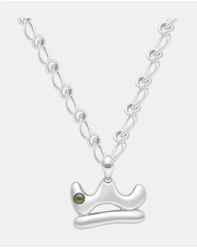 Graedance - Libra Peridot Pendant on Eclipse Necklace