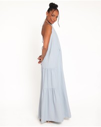 Petal & Pup - Eimear Halterneck Maxi Dress - Blue
