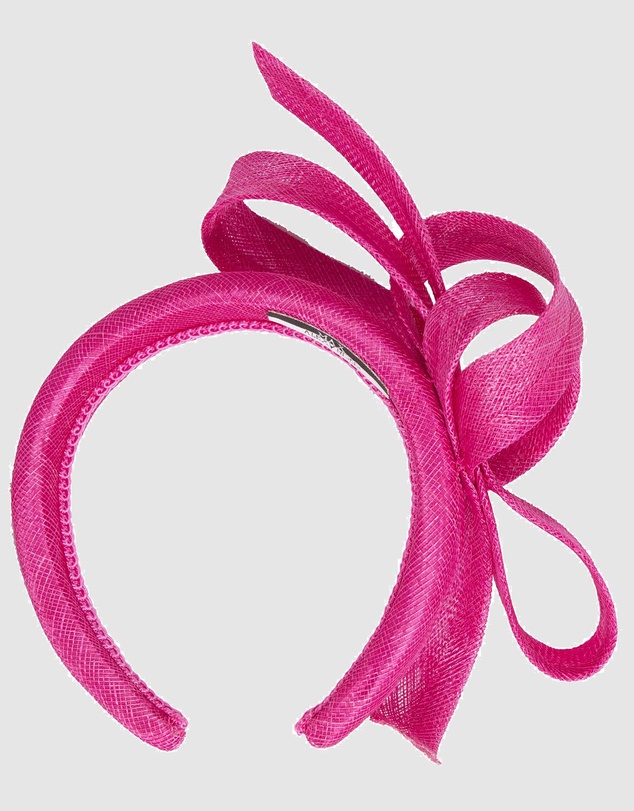 Max Alexander - Fuchsia Sinamay Bow Racing Fascinator Headband