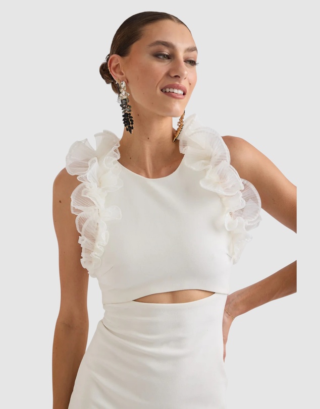 Romance by Honey and Beau - Trevia Frill Midi Dress