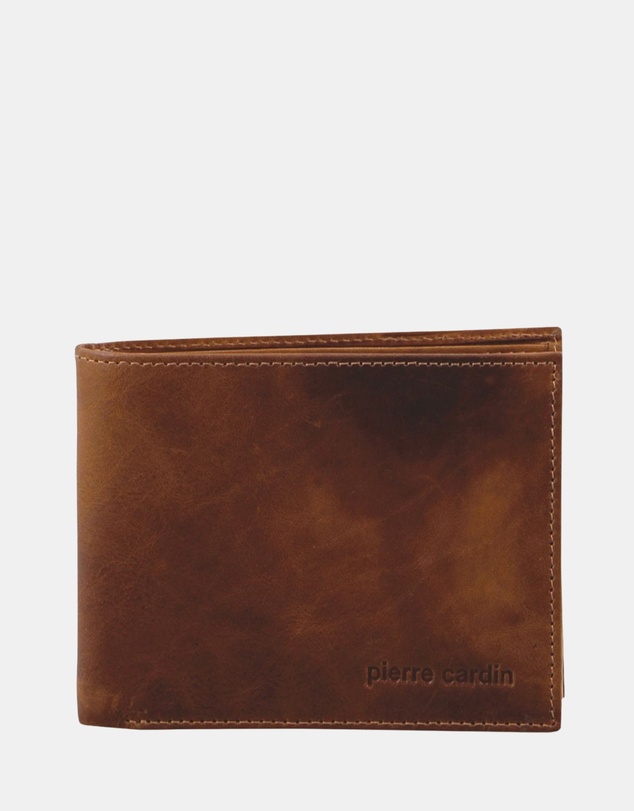 Pierre Cardin - Pierre Cardin Rustic Leather Tri-Fold Men's Wallet