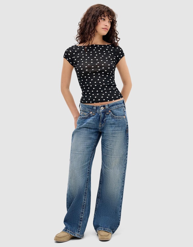 BDG By Urban Outfitters - Frankie SS Polka Dot Top