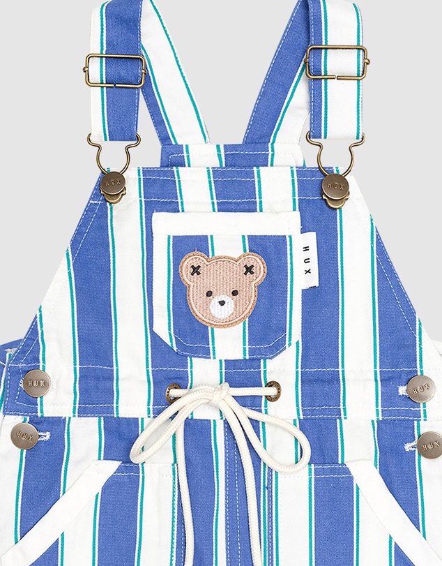 Huxbaby - Tropical Stripe Shortall Overalls - Babies-Kids