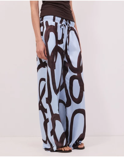 Calli - Chloe Abstract Print Drawcord Pants
