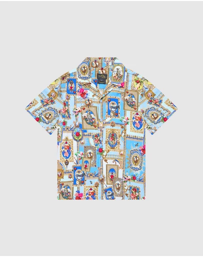 Camilla - Short Sleeve Camp Collared Shirt - Kids