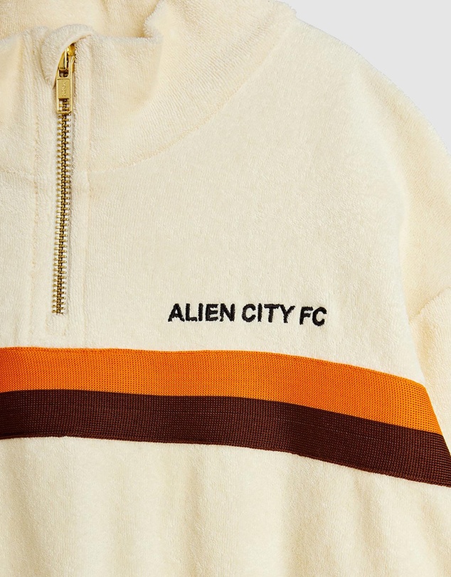 Mini Rodini - Alien City FC Half Zip Terry Sweatshirt - Babies-Kids