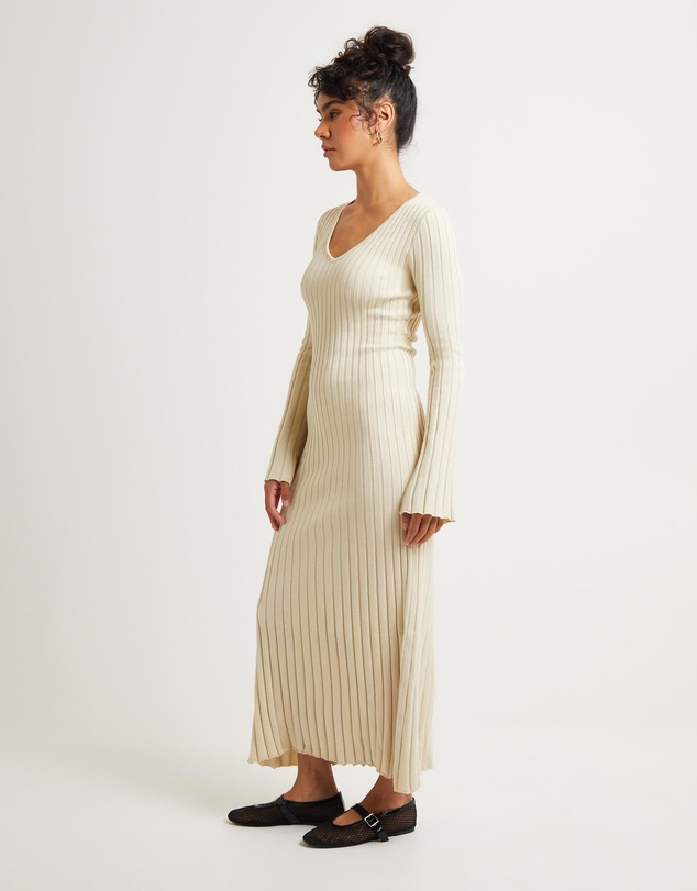Subtitled - Sophie Long Sleeve Rib Knit Dress