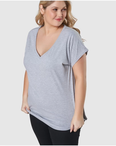 Indigo Tonic - Jacinta Longline V Neck Tee