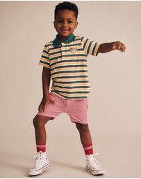 Huxbaby - Hux Stripe Polo Tee - Babies-Kids