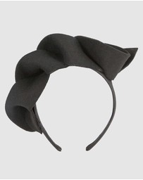 Max Alexander - Felt Black Spiral Fascinator