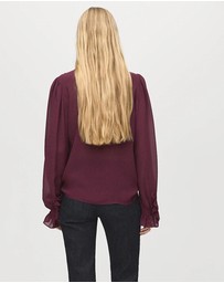 M.N.G - Ruffled Blouse With Scarf