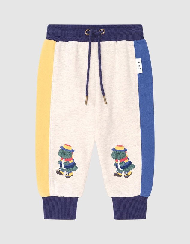 Huxbaby - Camping Dino Colour Block Trackpants - Babies