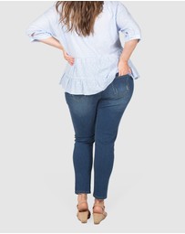 Love Your Wardrobe - Layla Distressed Stretch Jeans