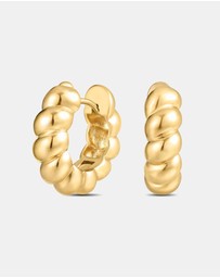 Mestige - Celeste Bead Hoops - 18K Gold Plated