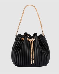 Olga Berg - Remi Pleated Drawstring Bag