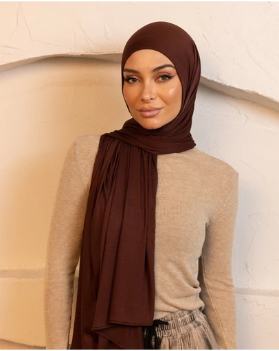 Mod Squad - Luxe Jersey Hijab- Chocolate