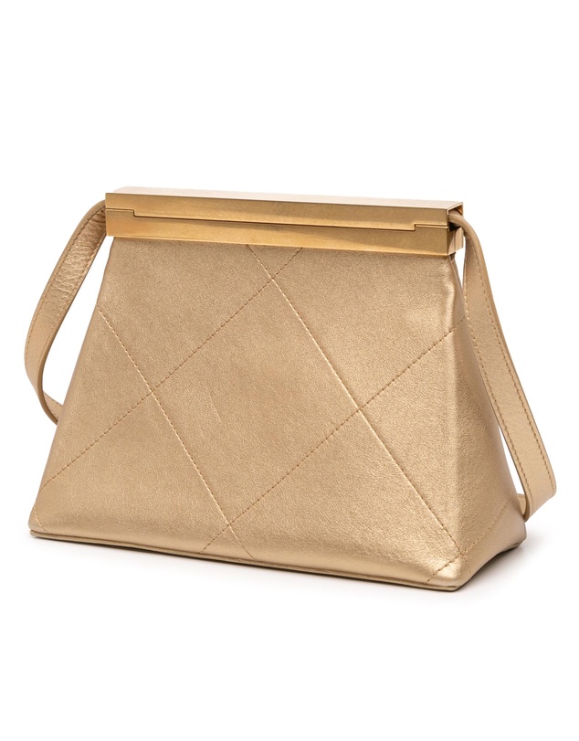 Pre-Loved by Azura Reborn - Pre-Loved Small Calfskin Kiss Lock Frame Bag