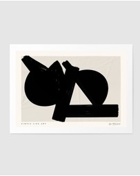 Olive et Oriel - Simple Artline No34 by Treechild Art Print
