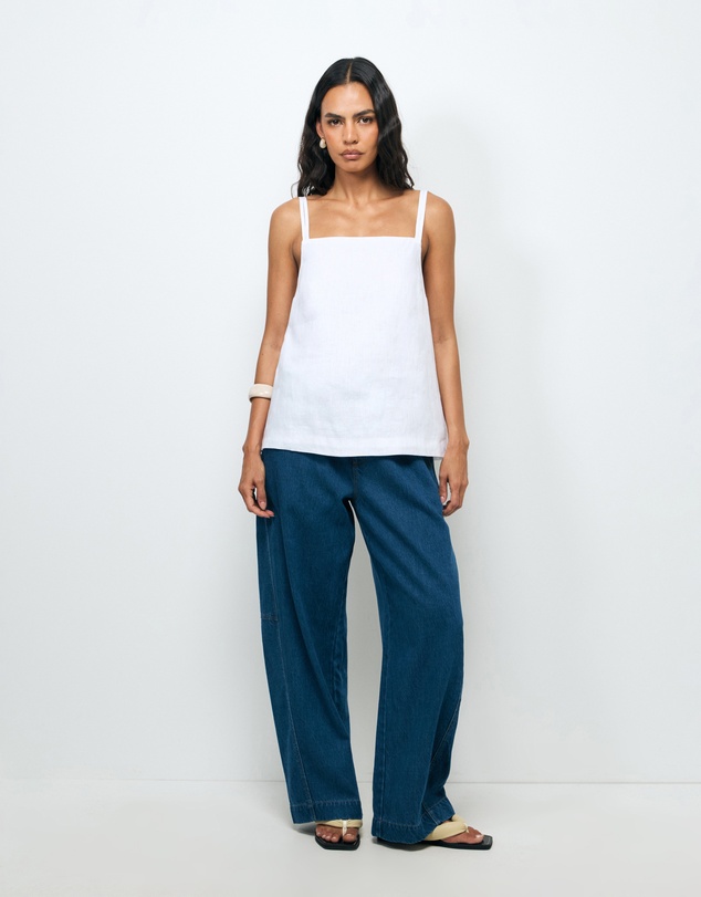 AERE - Pia Linen Top