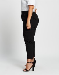 Love Your Wardrobe - Jada Wide Elastic Waist Stretch Bengaline Pants