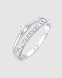 Elli Jewelry - Ring Duo Zirconia 925 Sterling Silver