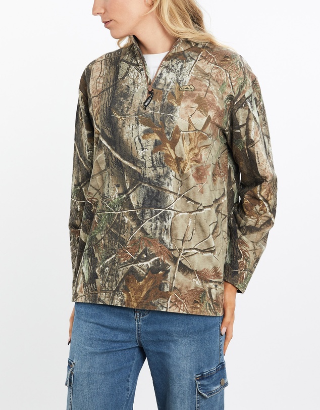 Vintage by The Real Deal - Pre Loved - Vintage Realtree Camo Quarter Zip Sweatshirt