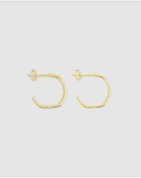 Ichu - Faceted Mini Hoops Gold