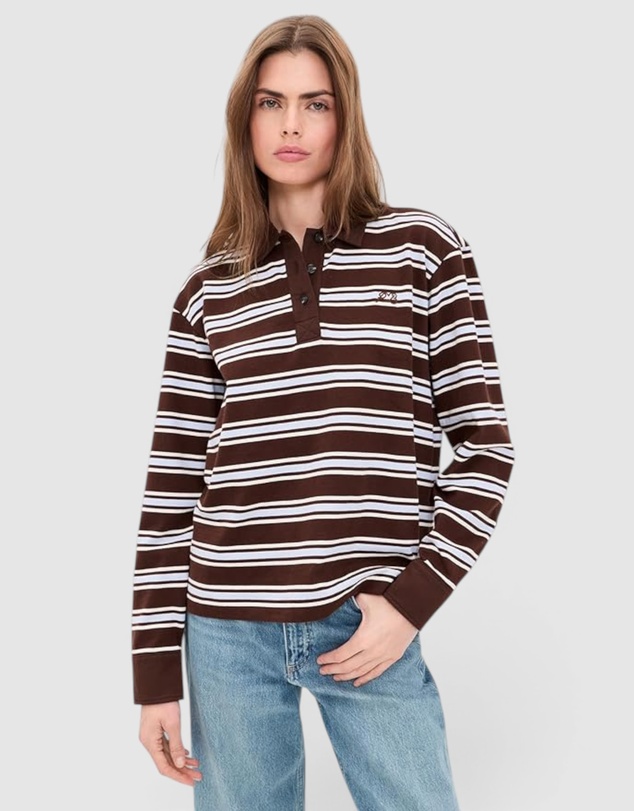 rag & bone - Rugby Stripe Long Sleeve Polo