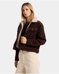 RVCA - Womens Roy Cord Sherpa Jacket