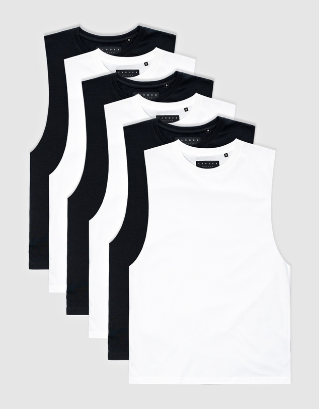 Xander - 6-Pack Blanc Tank