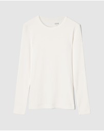 COS - Ribbed Jersey LS Top