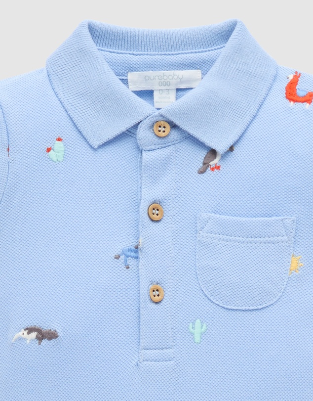 Purebaby - Polo Growsuit -Kids-Babies