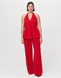 M.N.G - Peplum Top With Halter Neck