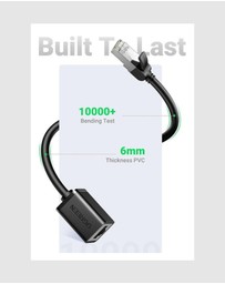 Ugreen - Ugreen CAT6 Ethernet Extension Cable 2m Male to Female RJ45 Shielded High Speed Network Lead