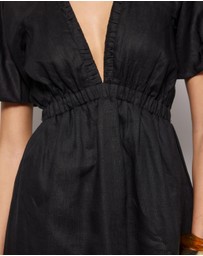AERE - Tyrah Linen Midi Dress