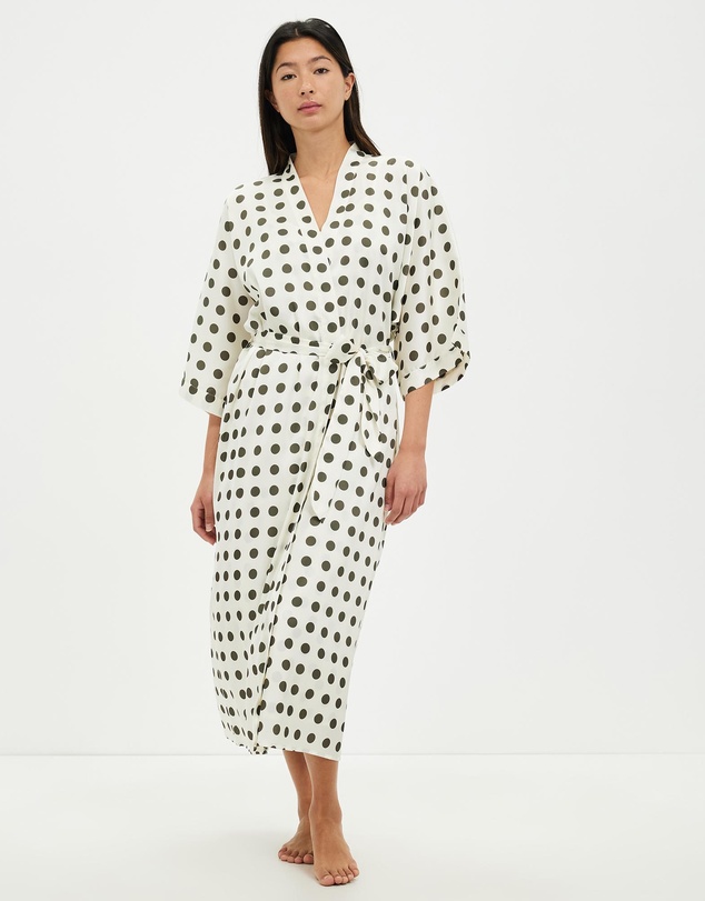 Gingerlilly - Lana Olive Spot Robe
