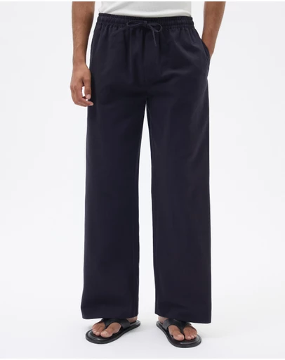 AERE - Wide Fit Elastic Waist Pants