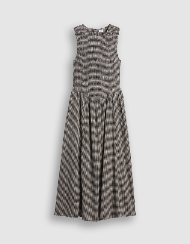 GAP - Sleeveless Dropwaist Seersucker Maxi Dress