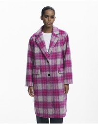 Desigual - Pink tartan coat
