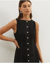 Atmos&Here - Cara Contrast Bind Midi Dress