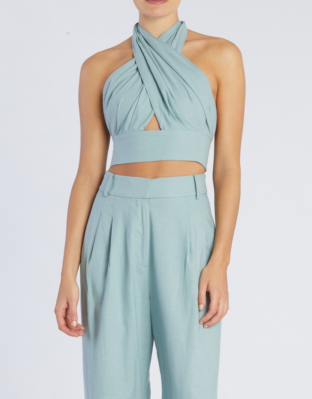 Amelius - Amrita Linen Halter Top