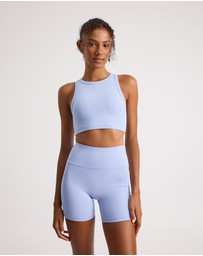 Upstate - Rib Crop - Chambray Blue