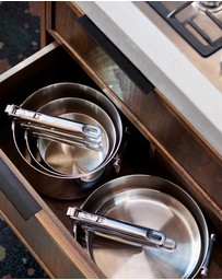 Joseph Joseph - Space Steel 5-piece Stainless-steel Cookware Set with Folding Handles